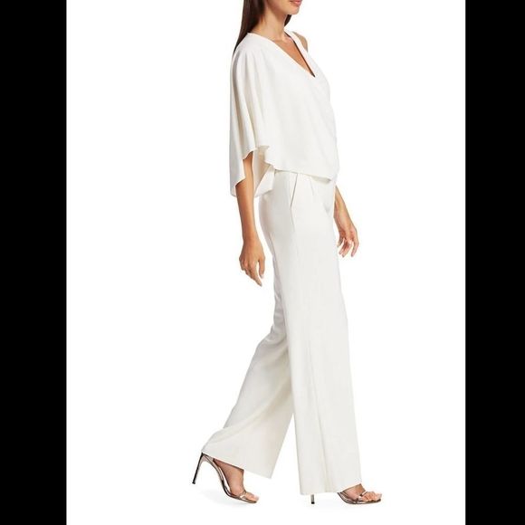 Halston Asymmetrical Cape Jumpsuit - Picture 3 of 10